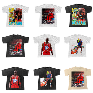 美式潮牌球星纯棉短袖NBA男女情侣T恤重磅杰伦格林 科比 詹姆斯