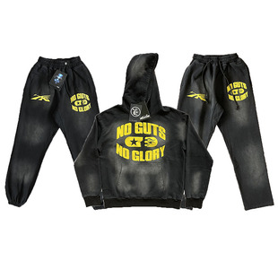 Hellstar Studios Sample Blank Hoodie Pants洗水卫衣长裤套装