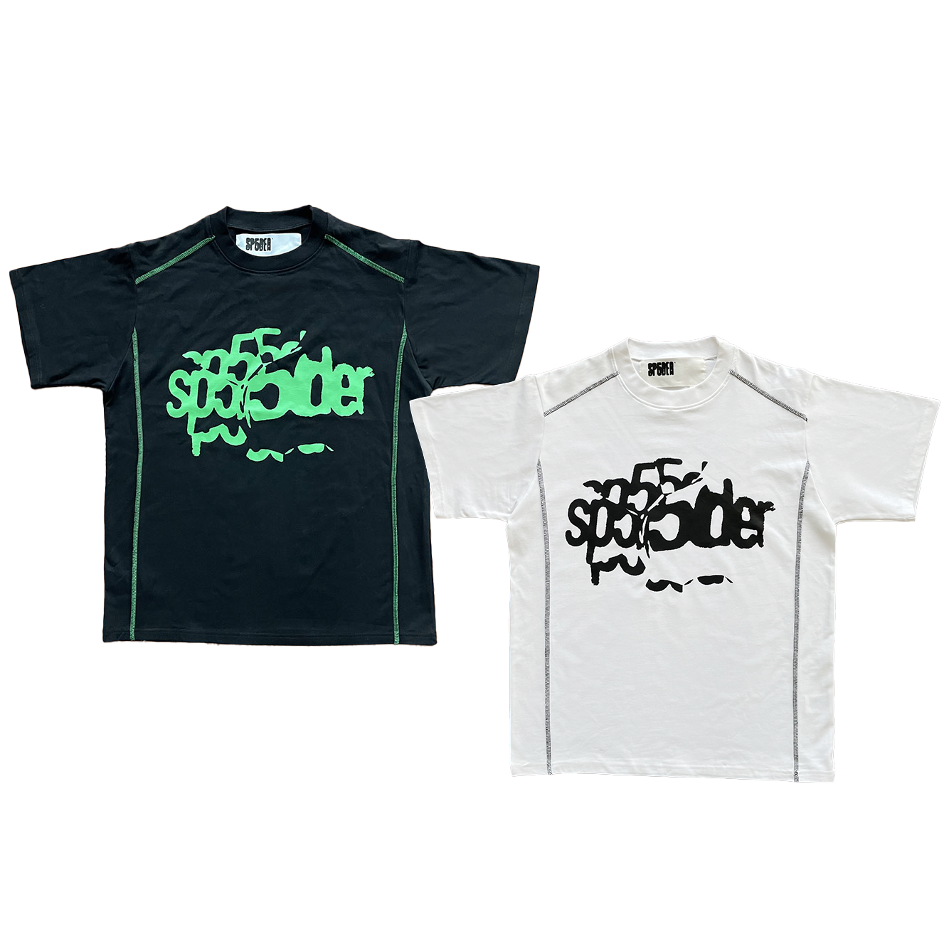 Sp5der worldwide 555555 TEE字母印花休闲短袖T恤