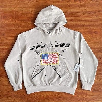 Hellstar Studios 洗水做旧卷边圆领休闲卫衣