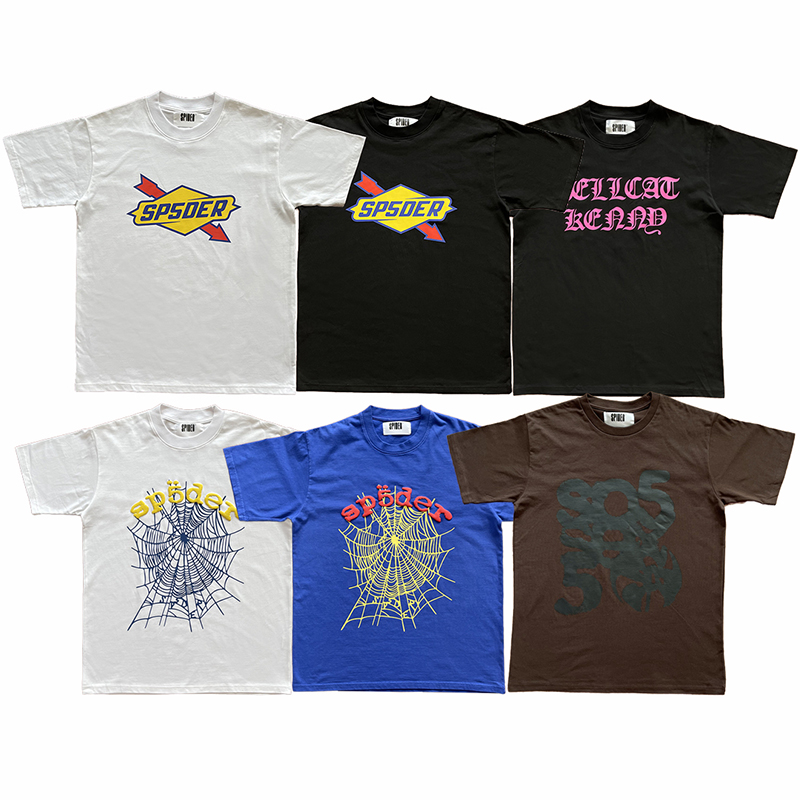 Sp5der worldwide 555555 TEE字母印花休闲短袖T恤