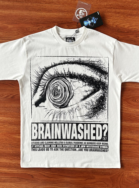 Hellstar Studios 眼睛字母时尚印花休闲简约短袖T恤