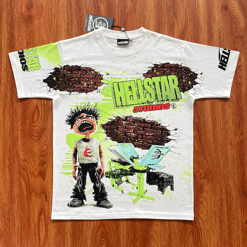 Hellstar Studios Screaming Kid Tee 砖墙印花休闲短袖T恤