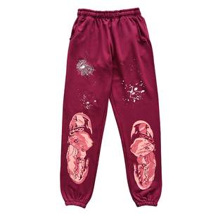 Sp5der 长裤 555555 highway nocturnal 蜘蛛网明星同款