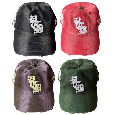 Vertabrae fitted hat 绣花logo洗水做旧休闲运动棒球帽子