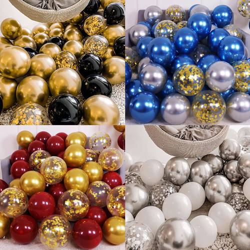 气球加厚装饰马卡龙金属汽球布置