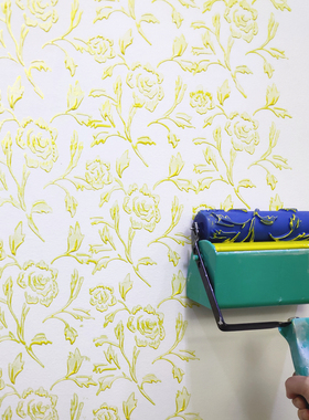 EG110C七寸墙面滚花滚筒抖音同款印花工具家装背景墙面幻彩花纹漆