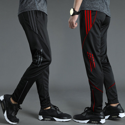 运动裤男秋冬薄款束脚足球训练