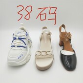 处理真皮女鞋 牛皮38码 夏季 断码 凉鞋 单鞋 色差样品瑕疵款 介意