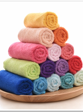 满19元包邮堡纳丝竹纤维方巾吸水美容小毛巾口水巾