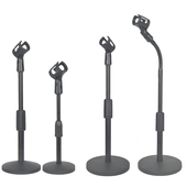 有线无线麦克风金属圆盘桌面话筒架台式 会议升降话筒支架