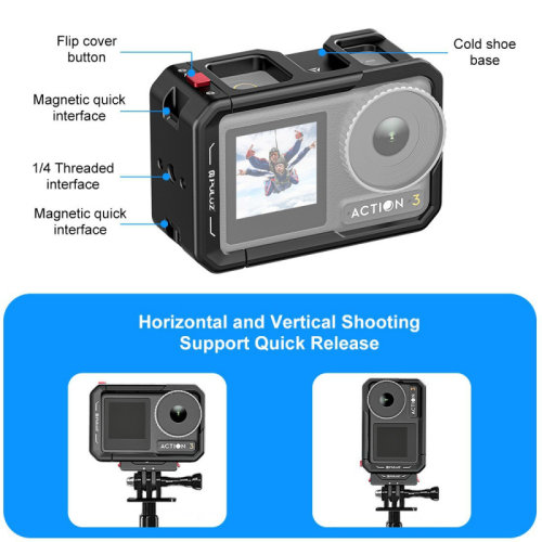 PULUZ胖牛适用DJIOsmoAction5Pro
