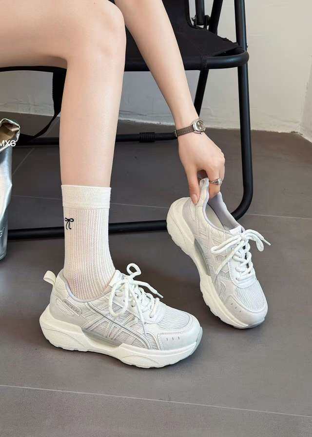 明星谷厚底网面板鞋女2026夏季新款韩版休闲透气小白鞋跑步鞋轻便