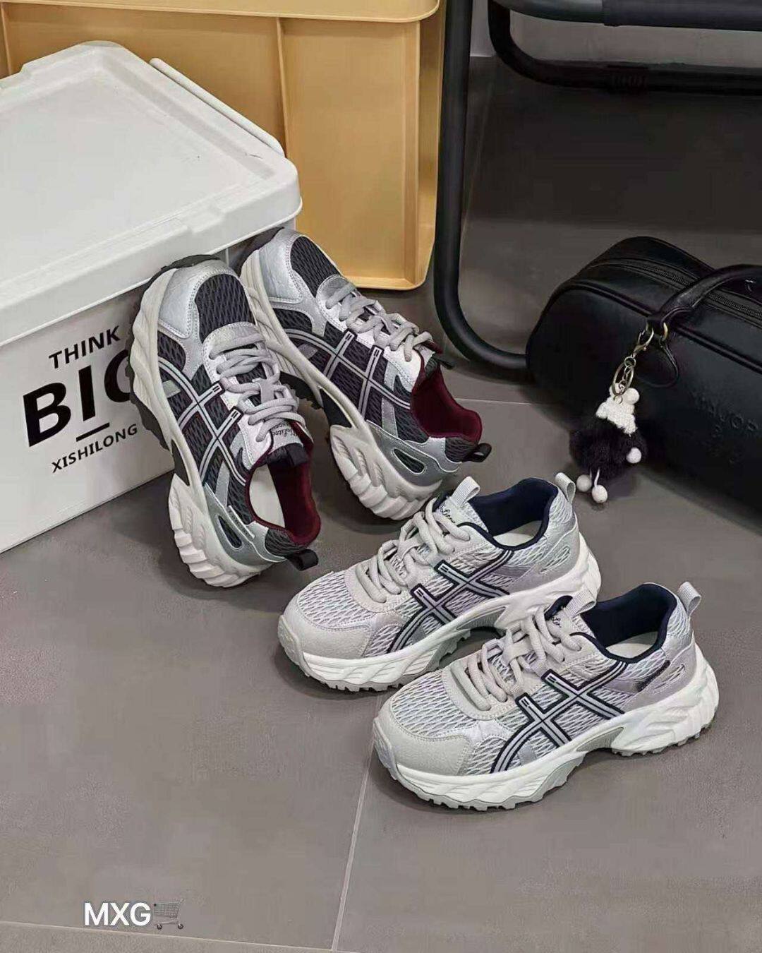 明星谷运动鞋女ins2025新款夏季休闲鞋百搭厚底网红老爹鞋轻跑鞋