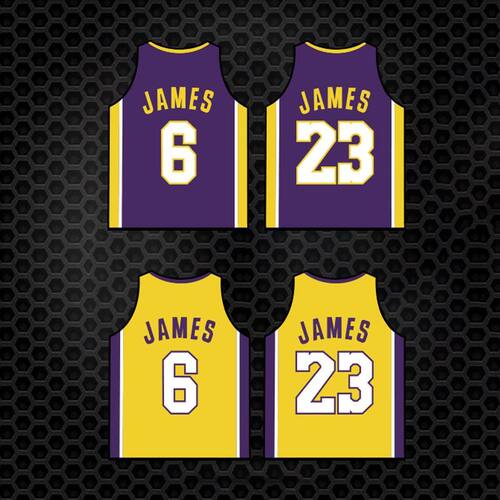 詹姆斯 汽车 机车贴 JAMES 6号 标志 湖人球衣23号贴纸反光贴花