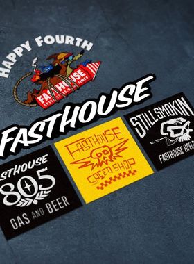 适用于 FASTHOUSE 美潮摩托车贴纸 车身油箱改装装饰防水反光贴花