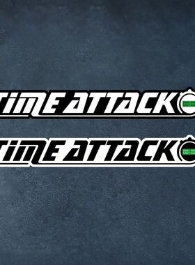 TIME ATTACK 时间竞速赛车精神贴纸 摩托车汽车身风挡装饰划痕贴