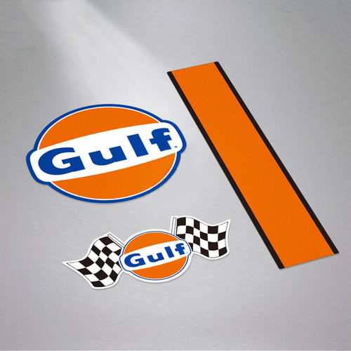 拉花汽车海湾gulf赞助商贴纸