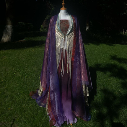 现货！子颂东方美学游园惊梦上邪汉服大袖衫女巫暗黑妲己COS紫色