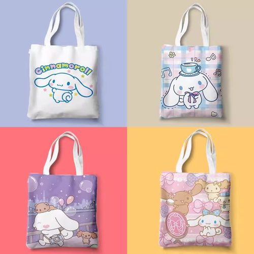 卡通可爱学生帆布包玉桂狗ins库洛米学生上课书袋大容量补习袋