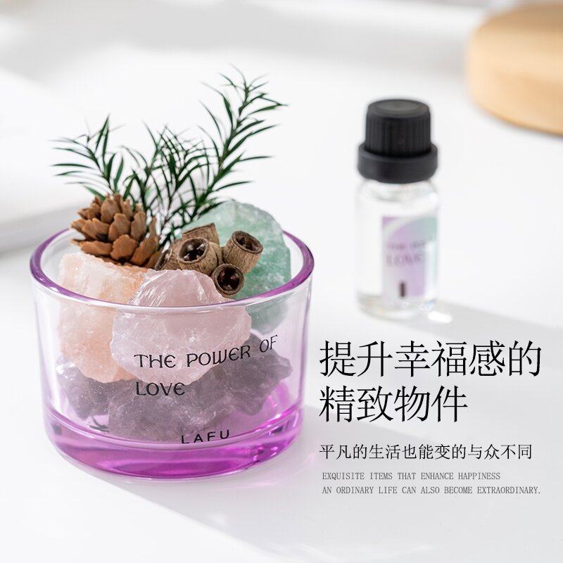 LAFU扩香石晶石礼盒香薰精油家用室内持久卧室香氛摆件小众高级