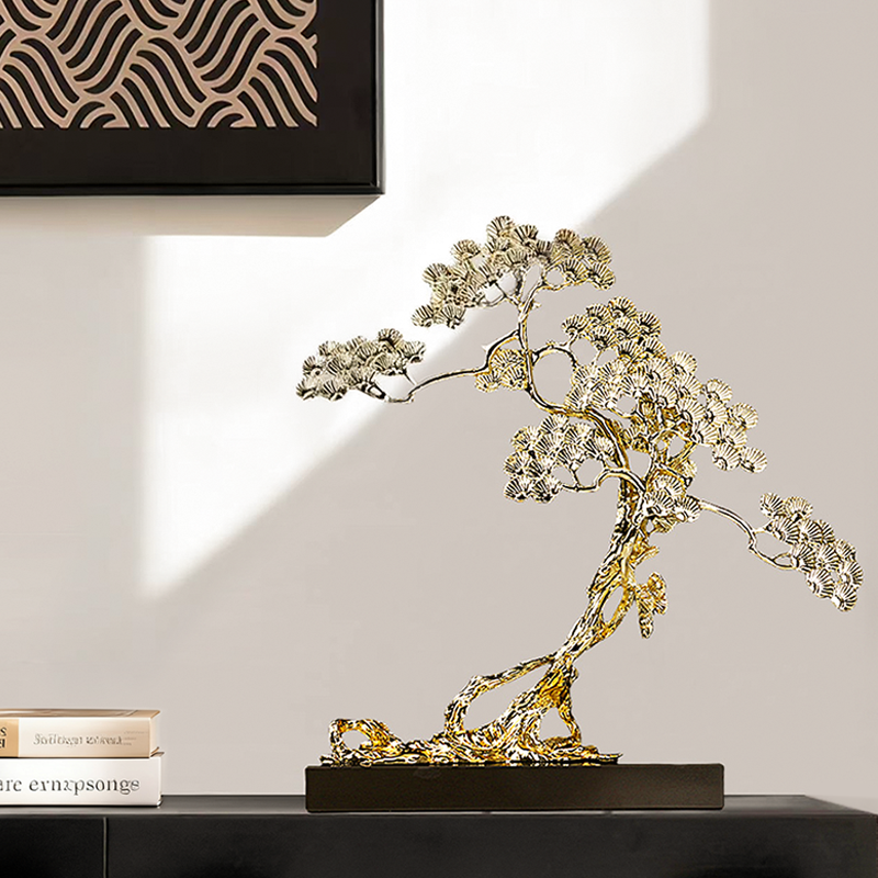 态生活新中式招财迎客松软装摆件客厅办公室酒柜电视柜桌面装饰品,家居饰品,装饰摆件,淘宝优惠券,粉丝福利购,淘宝优惠卷