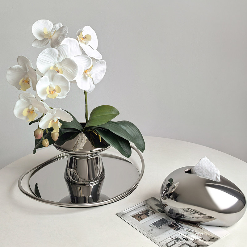 轻奢风蘑菇陶瓷花瓶高级感插花器