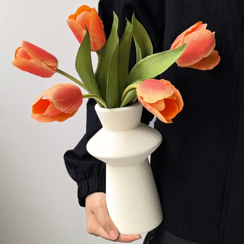 态生活ins奶油风陶瓷客厅小花瓶