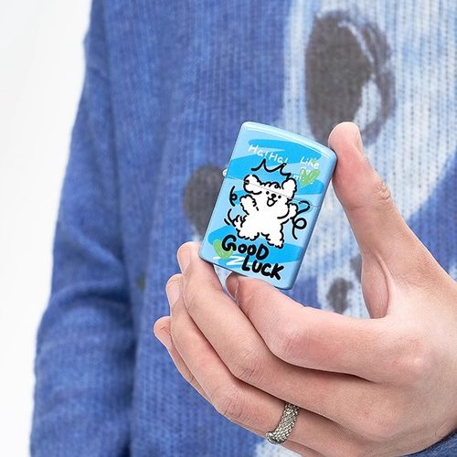 态生活ins轻奢风线条狗狗煤油打火机个性送男朋友高颜值生日礼物