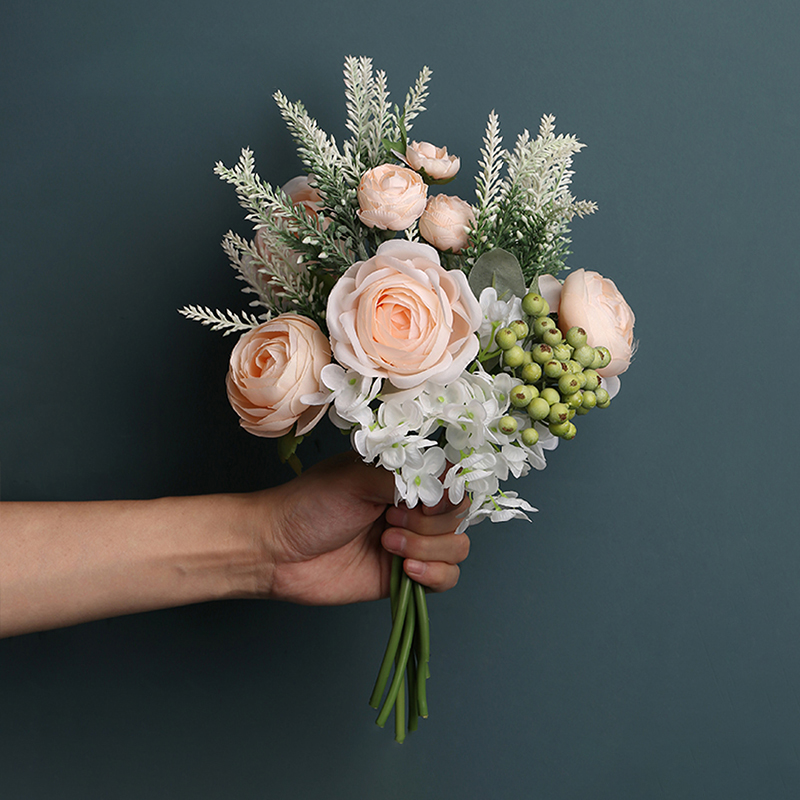 态生活ins北欧仿真花花束客厅餐桌装饰玫瑰假花拍照道具花艺套装