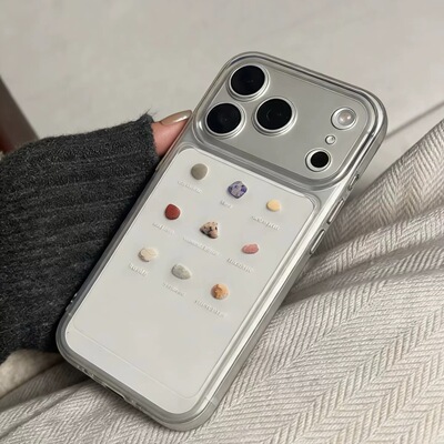韩系ins艺术创意矿石适用iPhone17proMax手机壳苹果17pro防摔15软壳15pro小众13简约14promax情侣11网红x