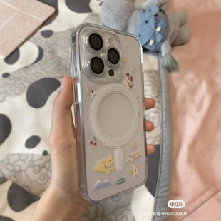 可爱卡通开心小狗适用苹果17 iphone15pro小众高级14透明13防摔11全包12女 16promax不会撞壳手机壳16pro新款