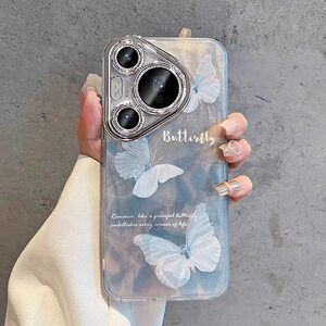 精孔羽纱适用华为Pura70镜头膜手机壳荣耀500卡通女mate 80保护套