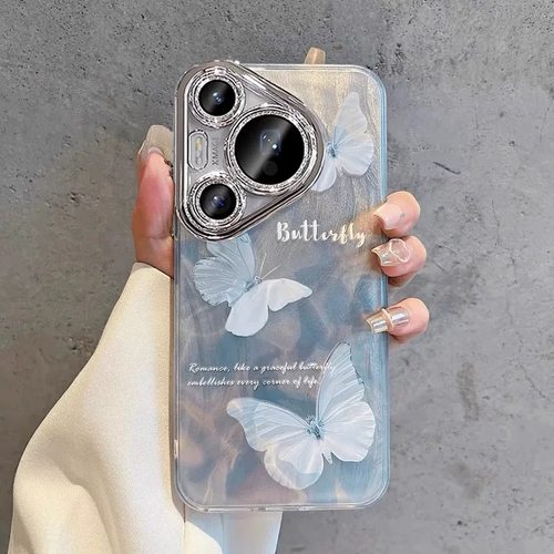 精孔羽纱适用苹果17promax手机壳iPhone16卡通闪粉女15/14玻璃镜头膜13pro保护套