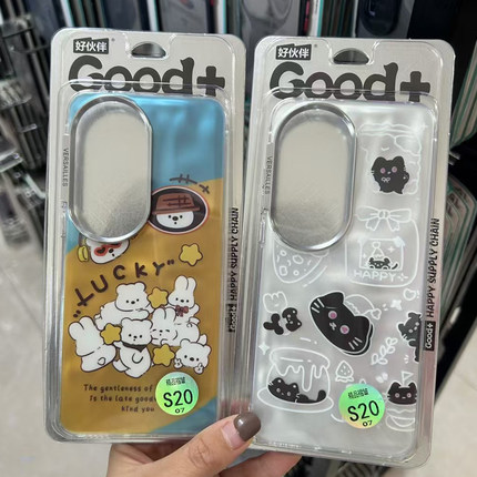 褶皱卡通适用于oppofind x7手机壳A3pro可爱情侣RENO13全包保护套