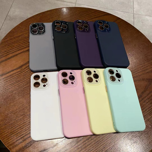 适用苹果14promax手机壳果冻色iPhone 15Pro液态硅胶小众13保护套