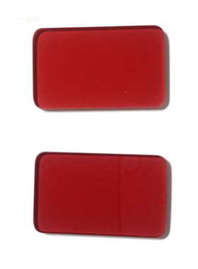 HB610光学红色玻璃长波通红光透明滤镜滤波片 610nm 60*35*2mm