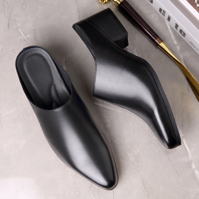 卓斯尼斯新款夏季包头尖头半拖鞋