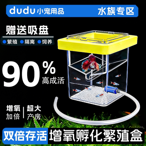 鱼缸繁殖孵化增氧盒隔离盒可悬浮可固定小型鱼母鱼产房安全隔离