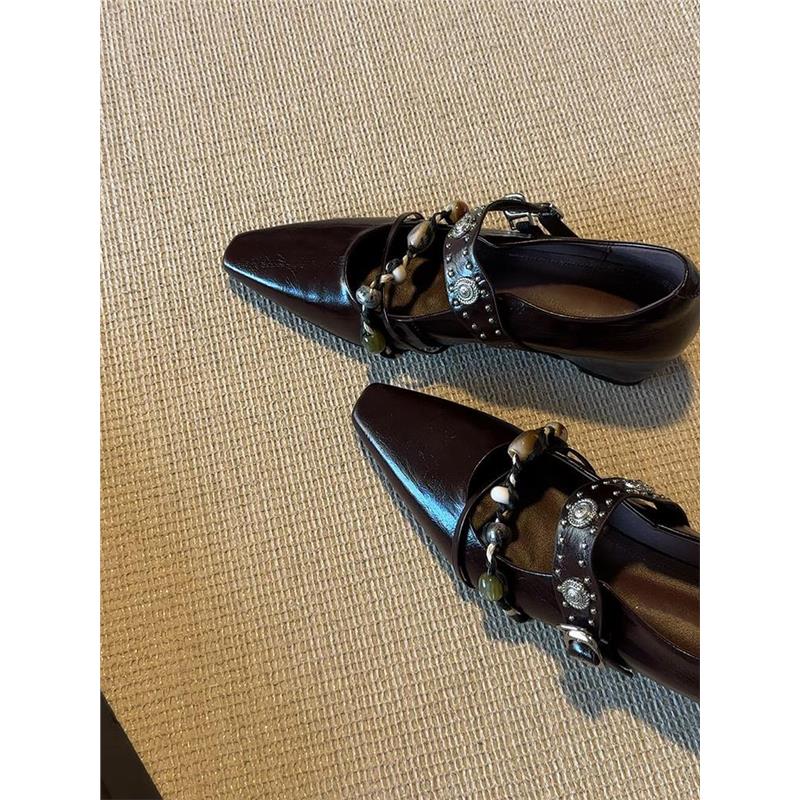 内增高玛丽珍鞋女方头一字带单鞋