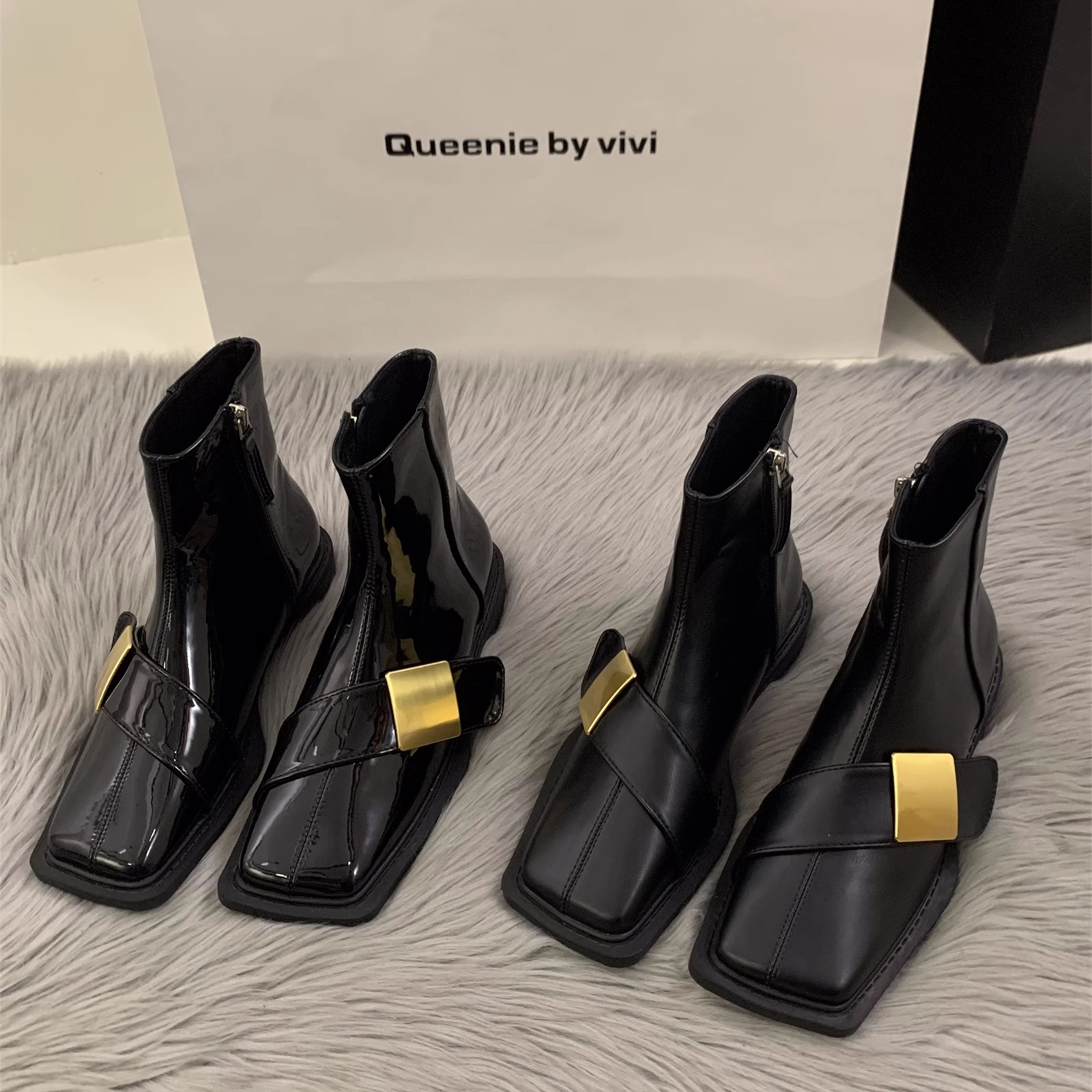 看马丁短靴秋冬季新款瘦瘦小踝靴