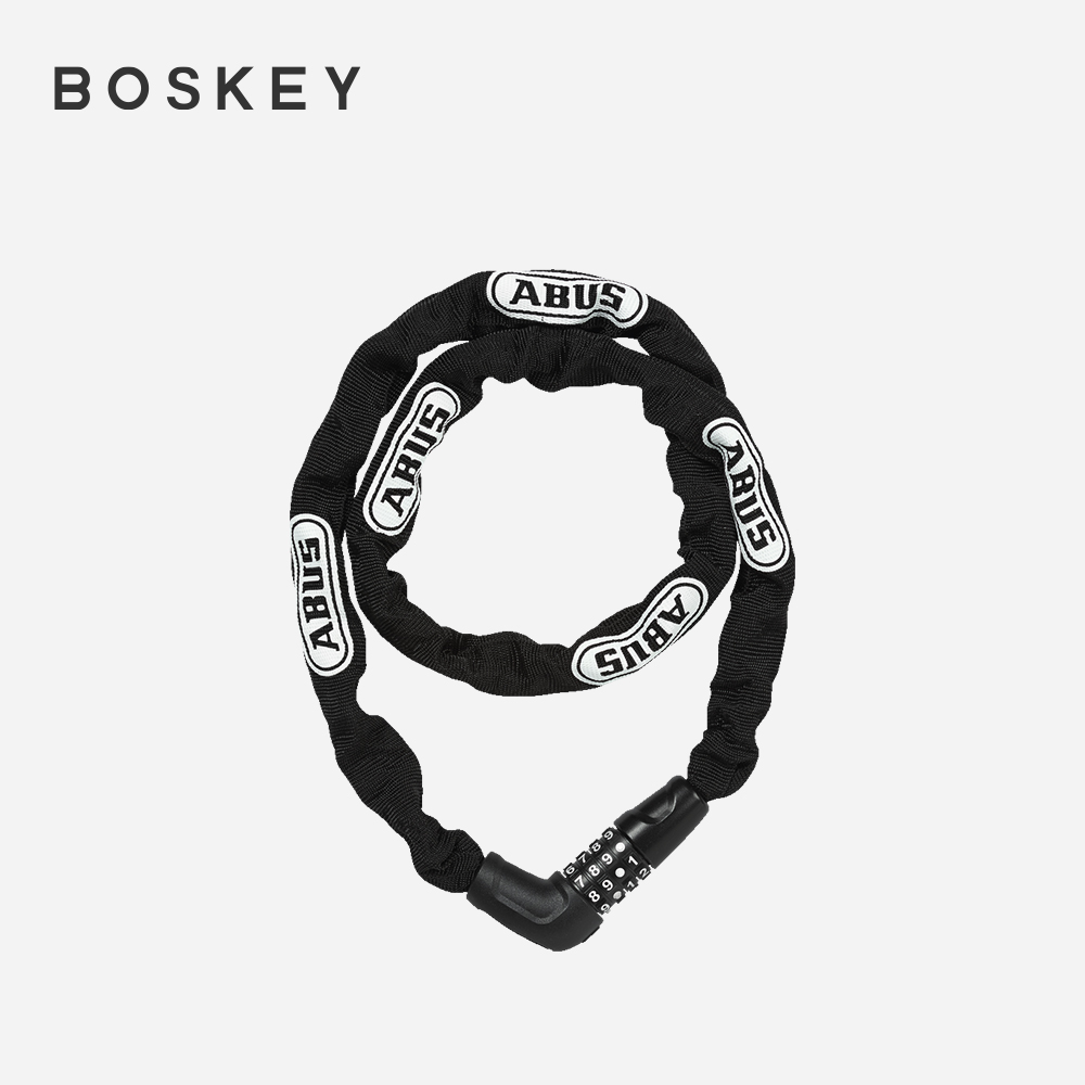 德国abus 单车防盗 5805c 便携 轻巧 安全 自行车锁 锁密码链条锁