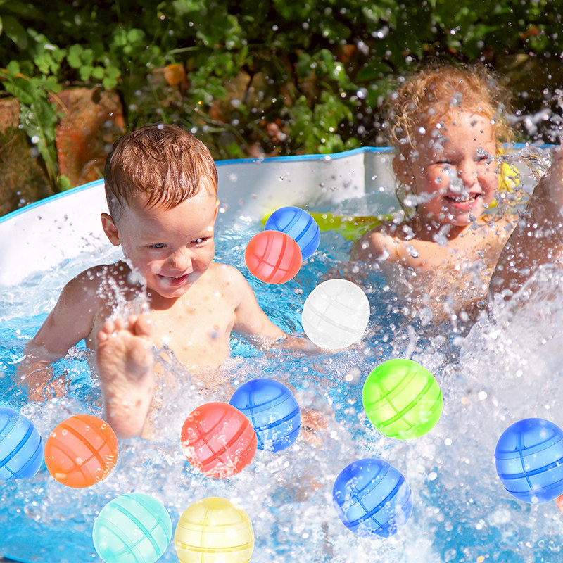 纯硅胶水球打水仗宝宝儿童戏水洗澡玩具泼水节可咬重复用发泄水球,玩具/童车/益智/积木/模型,戏水/玩沙玩具,淘宝优惠券,粉丝福利购,淘宝优惠卷