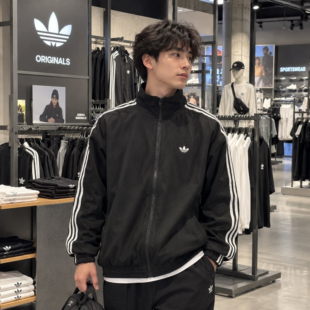 阿迪达斯三叶草新款韩版夹克