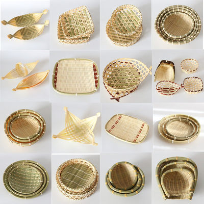 竹篮子收纳筐竹编制品工艺品竹篓竹小簸箕竹编小篮子竹匾果篮果盘