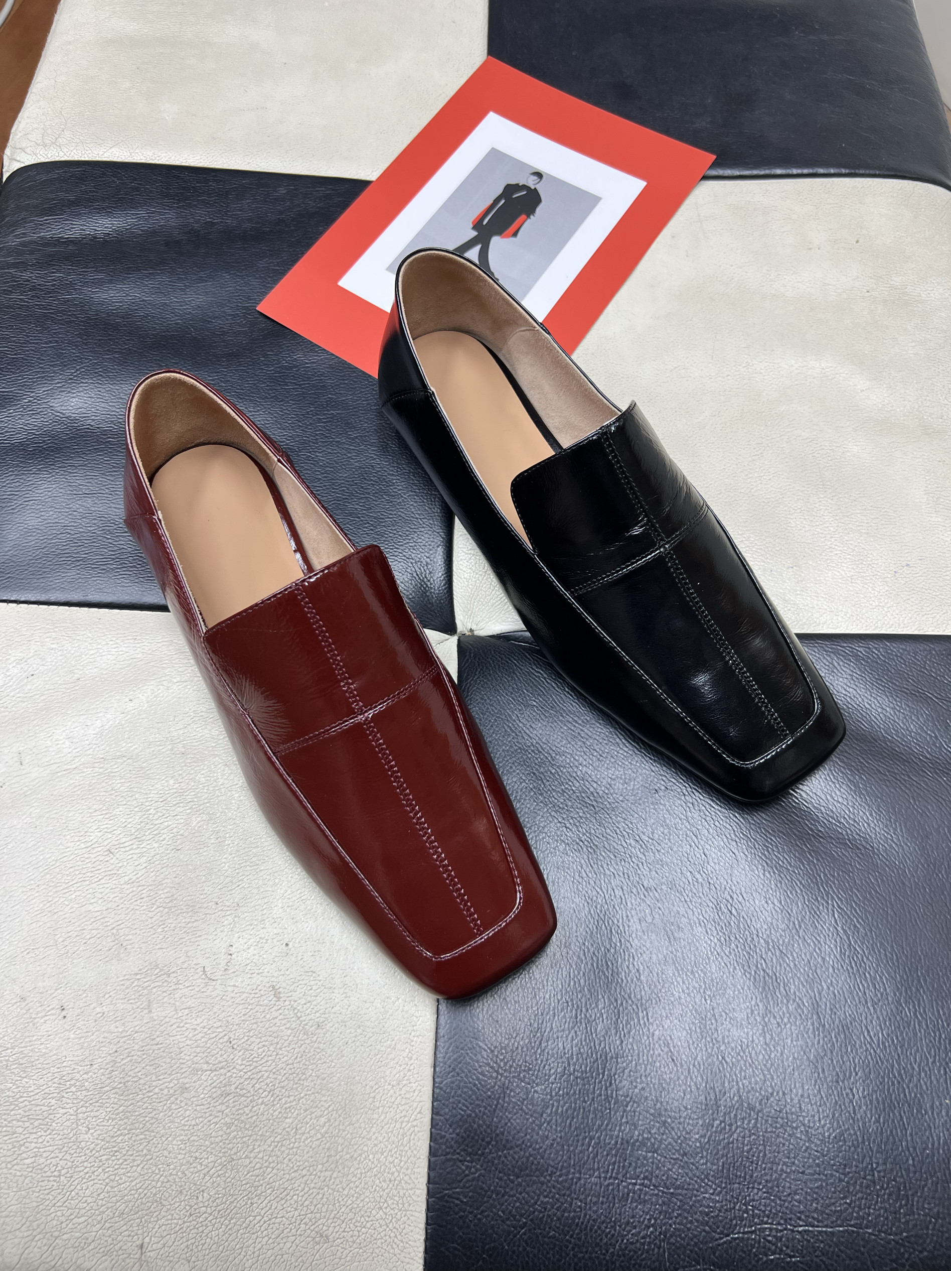 品质 0.8cm跟牛皮面绵羊里超轻便不累方头舒适百搭时尚休闲鞋女鞋,女鞋,深口单鞋,淘宝优惠券,粉丝福利购,淘宝优惠卷