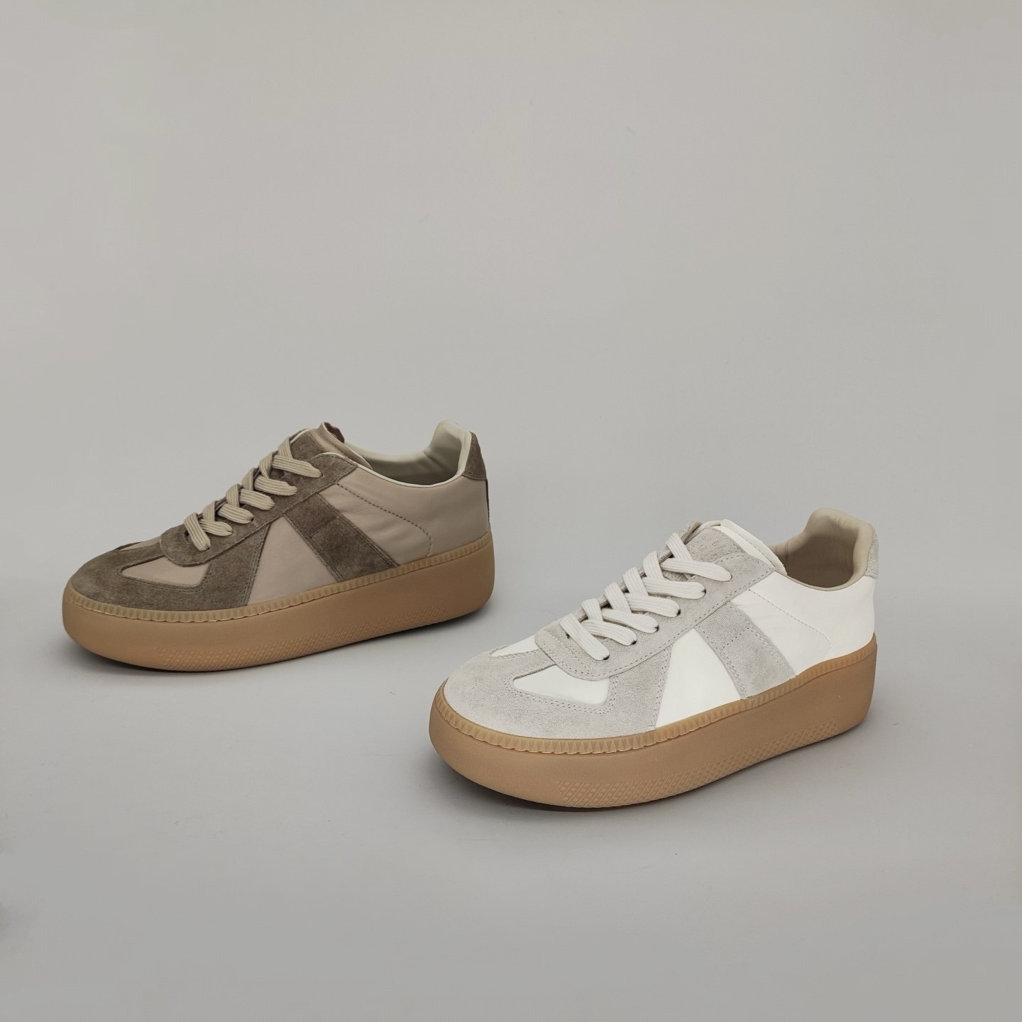 大厂品质4.5cm跟牛皮拼布面超轻便不累系带舒适百搭时尚休闲鞋女,女鞋,时尚休闲鞋,淘宝优惠券,粉丝福利购,淘宝优惠卷