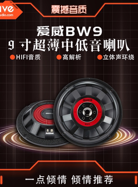 爱威awave喇叭BW9中低音车载扬声器汽车音响改装包安装