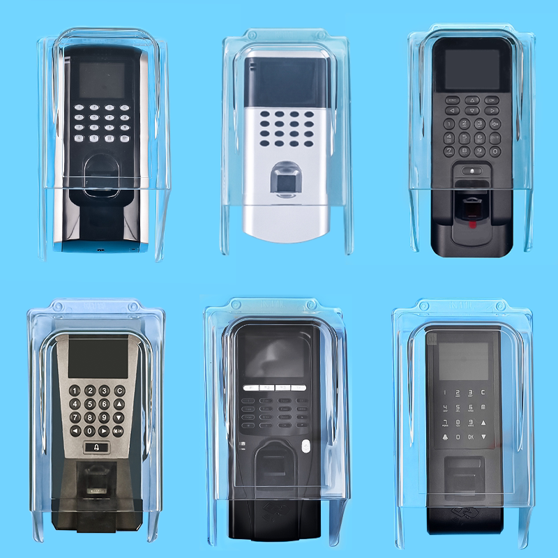 门禁考勤指纹机f7防水罩室外打卡机门铃锁防雨罩户外防尘盒保护盖