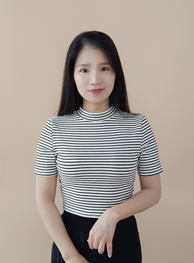 条纹假领子纯棉韩版色织高领中领